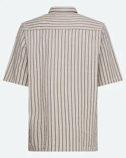 Minimum Shirts | Nash short sleeved striped shirt 4242 - Hay