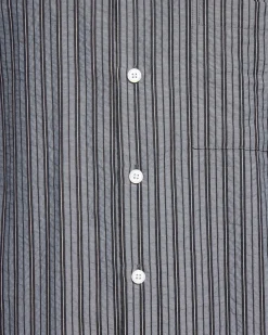 Minimum Shirts | Nash short sleeved striped shirt 4242 - Black