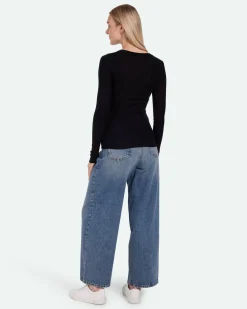 Minimum Knits | Natashas long sleeved t-shirt 3736 - Black