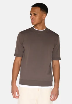 Minimum T-Shirts | Knitwear | Parker knit t-shirt 4180 - Shitake