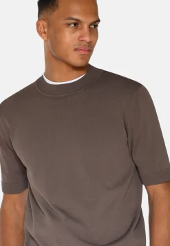 Minimum T-Shirts | Knitwear | Parker knit t-shirt 4180 - Shitake