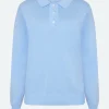 Minimum Knits | Riley polo jumper 4153 - Light Blue LightBlue