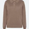 Minimum Knits | Riley polo jumper 4153 - Shitake
