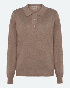 Minimum Knits | Riley polo jumper 4153 - Shitake