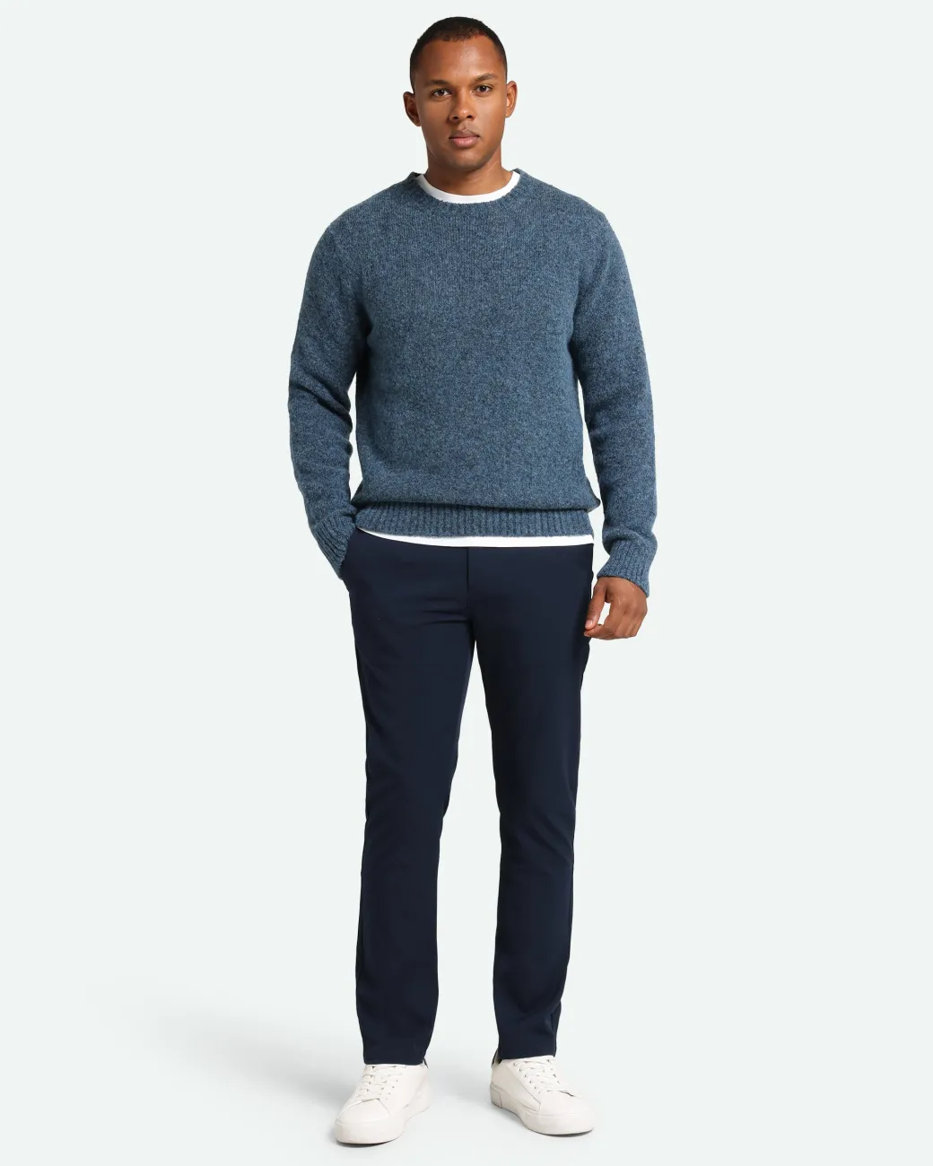 Minimum Knitwear | Roland 3815 Jumper - Sargasso Sea Melange SargassoSeaMelange