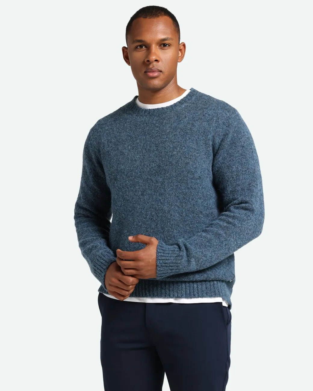 Minimum Knitwear | Roland 3815 Jumper - Sargasso Sea Melange SargassoSeaMelange