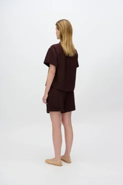 Minimum Shirts | Sage short sleeved shirt 3069 - French Roast FrenchRoast