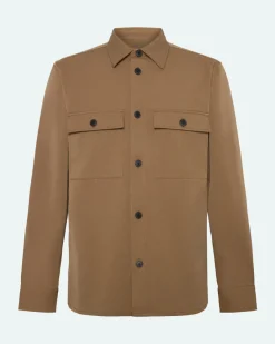 Minimum Shirts | Overshirts | Santon overshirt 3808 - Shitake