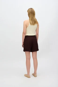 Minimum Shorts | Selby linen blend shorts 3069 - French Roast FrenchRoast