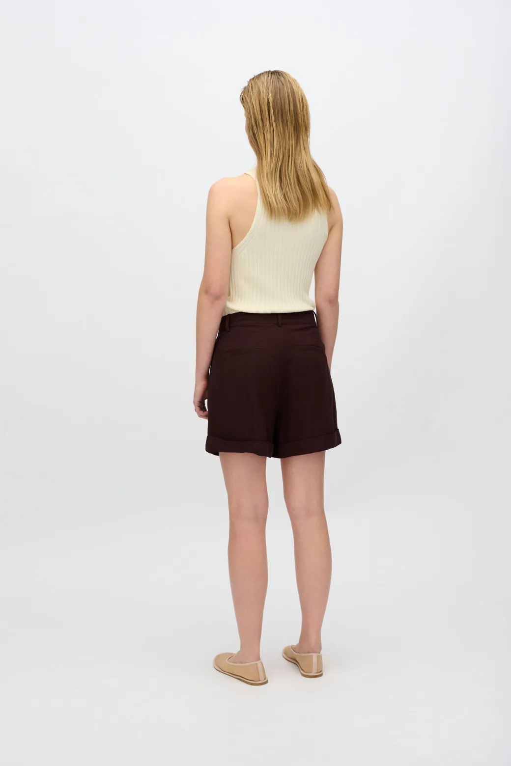 Minimum Shorts | Selby linen blend shorts 3069 - French Roast FrenchRoast