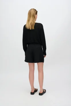 Minimum Shorts | Selby linen blend shorts 3069 - Black