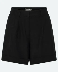 Minimum Shorts | Selby linen blend shorts 3069 - Black