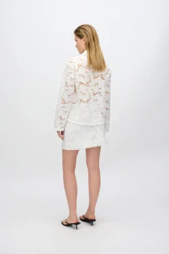 Minimum Shirts | Selma long sleeved lace shirt 4256 - Coco Milk CocoMilk