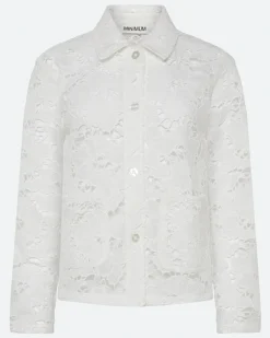 Minimum Shirts | Selma long sleeved lace shirt 4256 - Coco Milk CocoMilk
