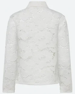 Minimum Shirts | Selma long sleeved lace shirt 4256 - Coco Milk CocoMilk